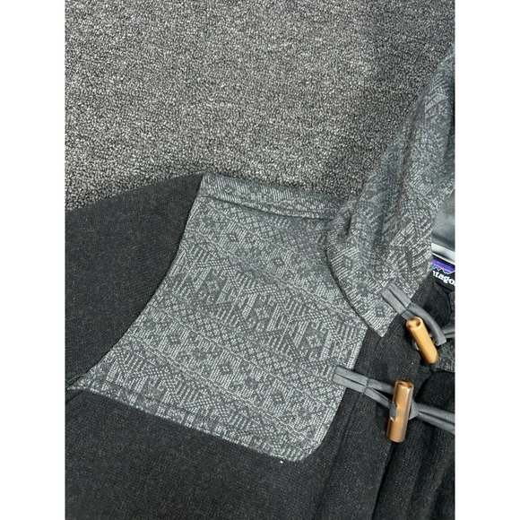 Patagonia Better Sweater Icelandic Coat Women's XL Black Aztec Toggles Duffle - Picture 5 of 11